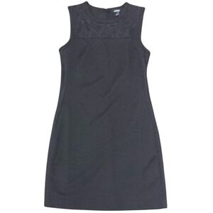 Stretch Sleeveless Dress with Lace Accent